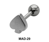 Spade S316L Tongue Piercing MAD-29